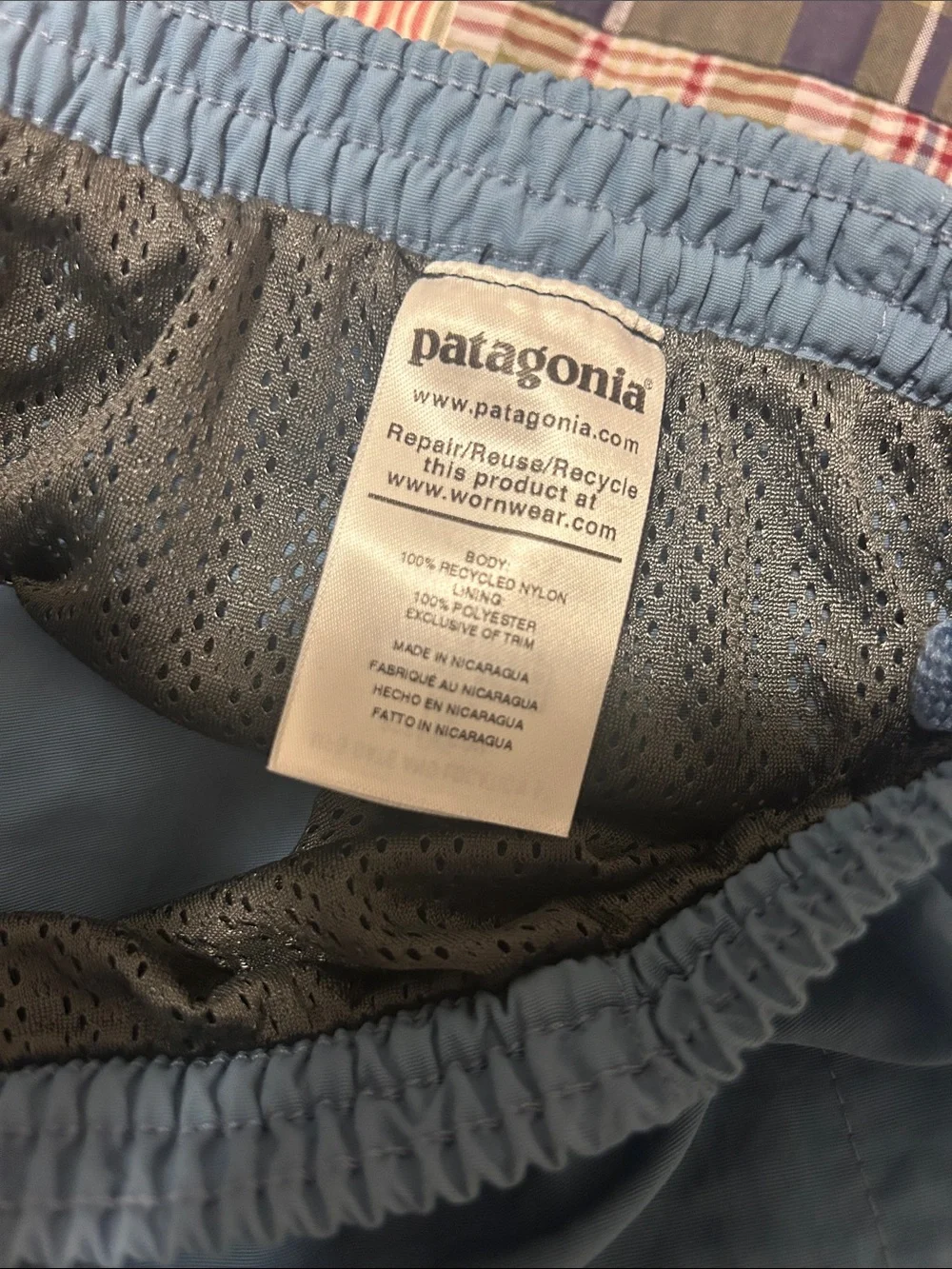 Patagonia Blue Men's Athletic Lined Baggy 6” Shorts Size Large
